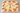 Orange and ivory sheet cake with a large letter T logo hand-piped in buttercream and a congratulations message.