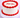 White round cake with red piped borders and a red Miss You message